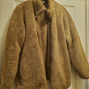 Uniqlo Womens Brown Sherpa Jacket Size XL